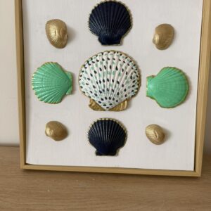 Navy and Jade Dotted Scallop Arrangement