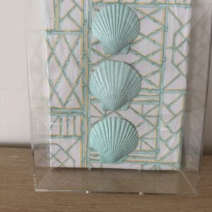 Seafoam Scallop Trio on Bamboo Lattice