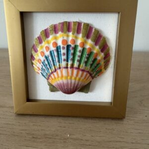 Fiesta Rainbow Scallop in Gold Shadow Frame